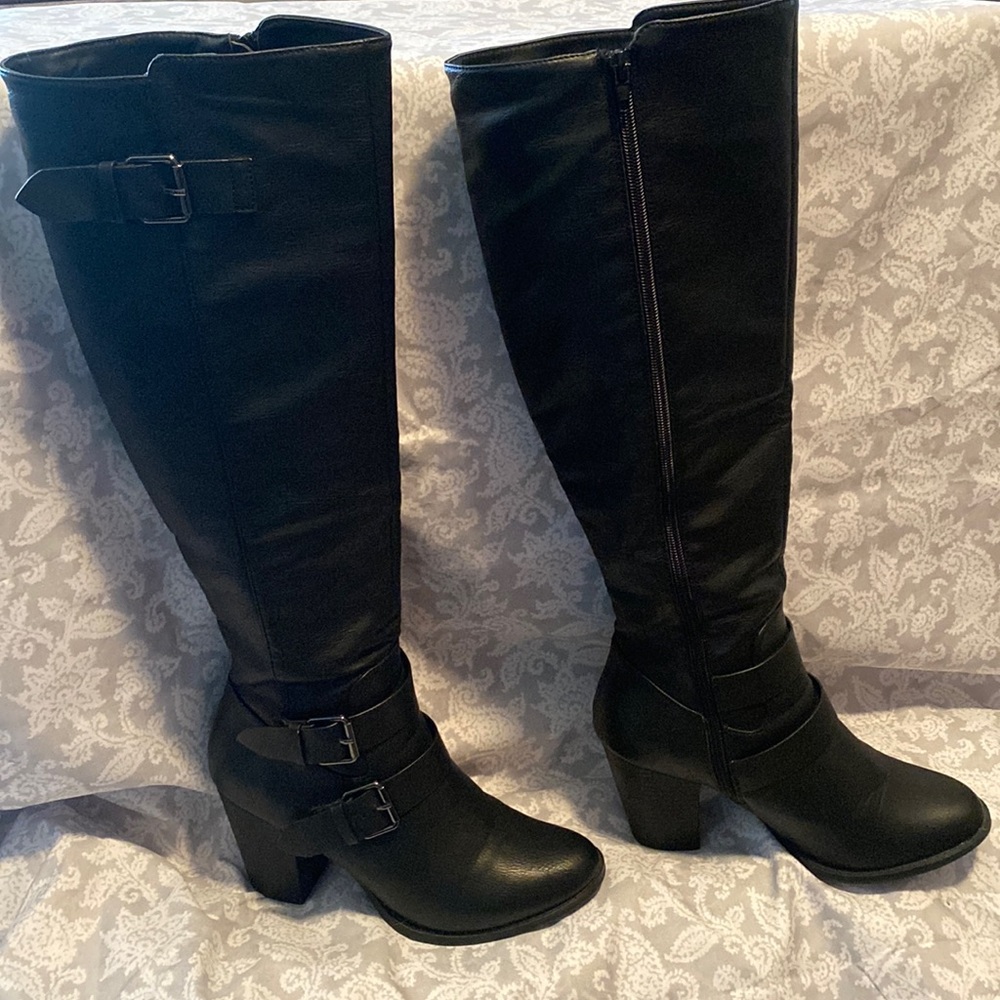 JustFab Ramonia size 7.5 3.5” heel Black
